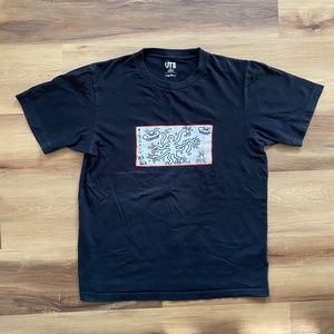 Uniqlo Keith Hani Design Medium Black T-Shirt